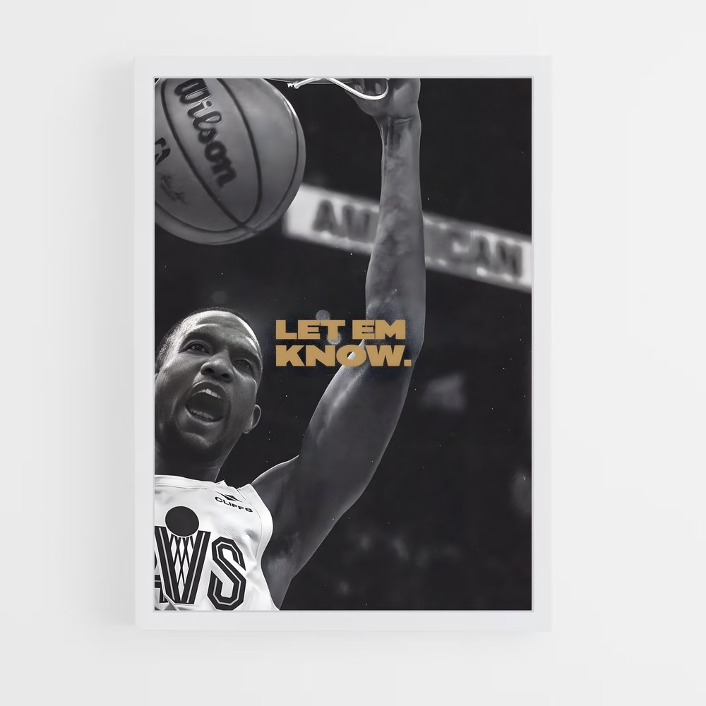 Poster Evan mobley – affiche Basketball (vue 3)